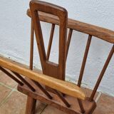 Vintage solid wood magazine rack, 1960s, Scandinavian style