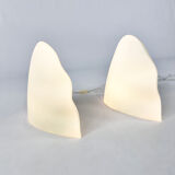 Set of two opaline glass lamps 1980s