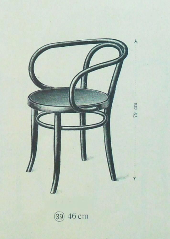 Armchair Le Corbusier by Fischel 1915 seat wood Etoile