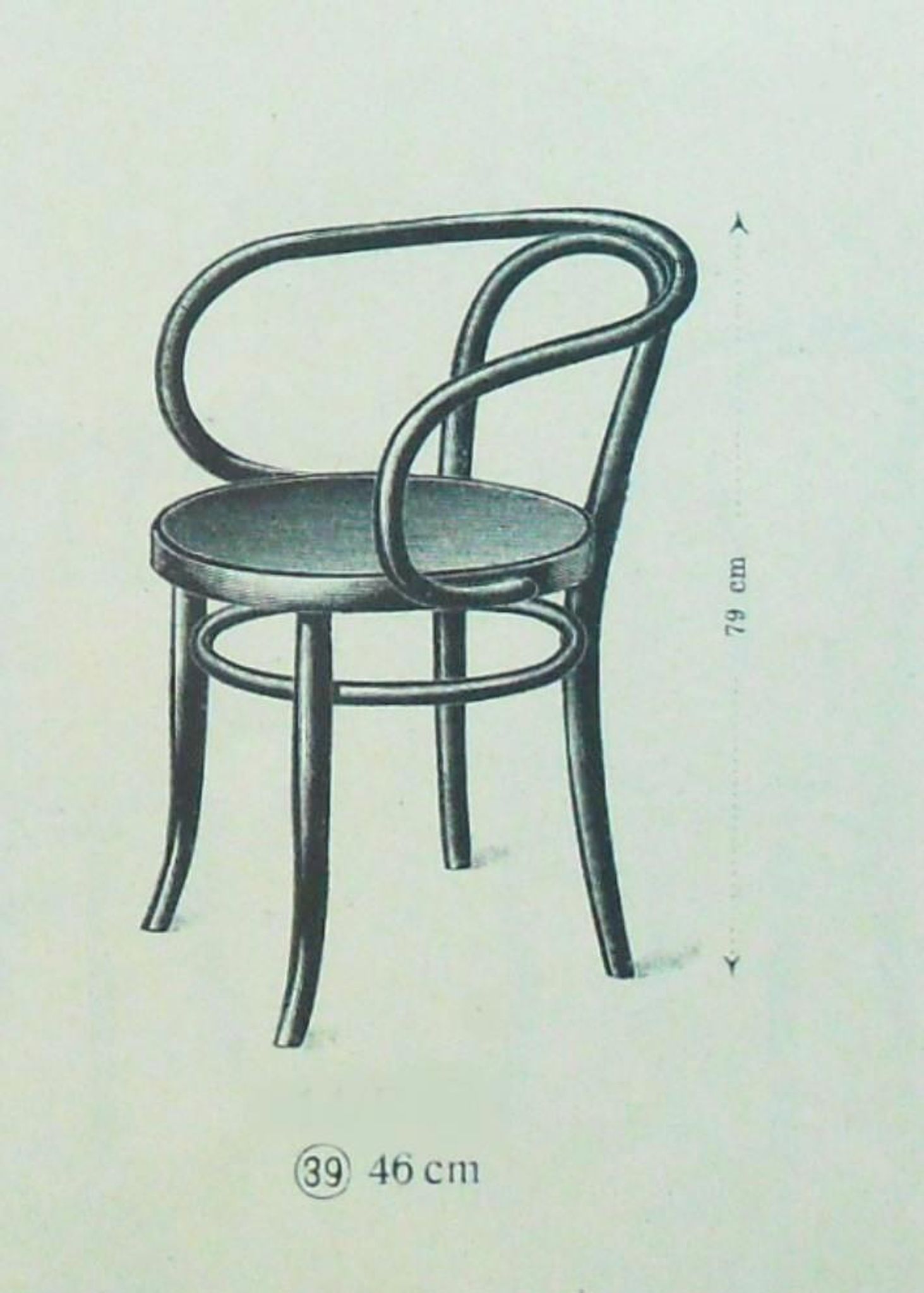 Armchair Le Corbusier by Fischel 1915 seat wood Etoile