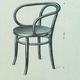 Armchair Le Corbusier by Fischel 1915 seat wood Etoile
