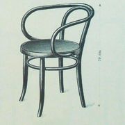 Armchair Le Corbusier by Fischel 1915 seat wood Etoile
