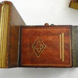 Pair of bookends (& secret boxes) in trompe l'oeil Stacked books