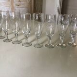 Set of 8 champagne flutes
