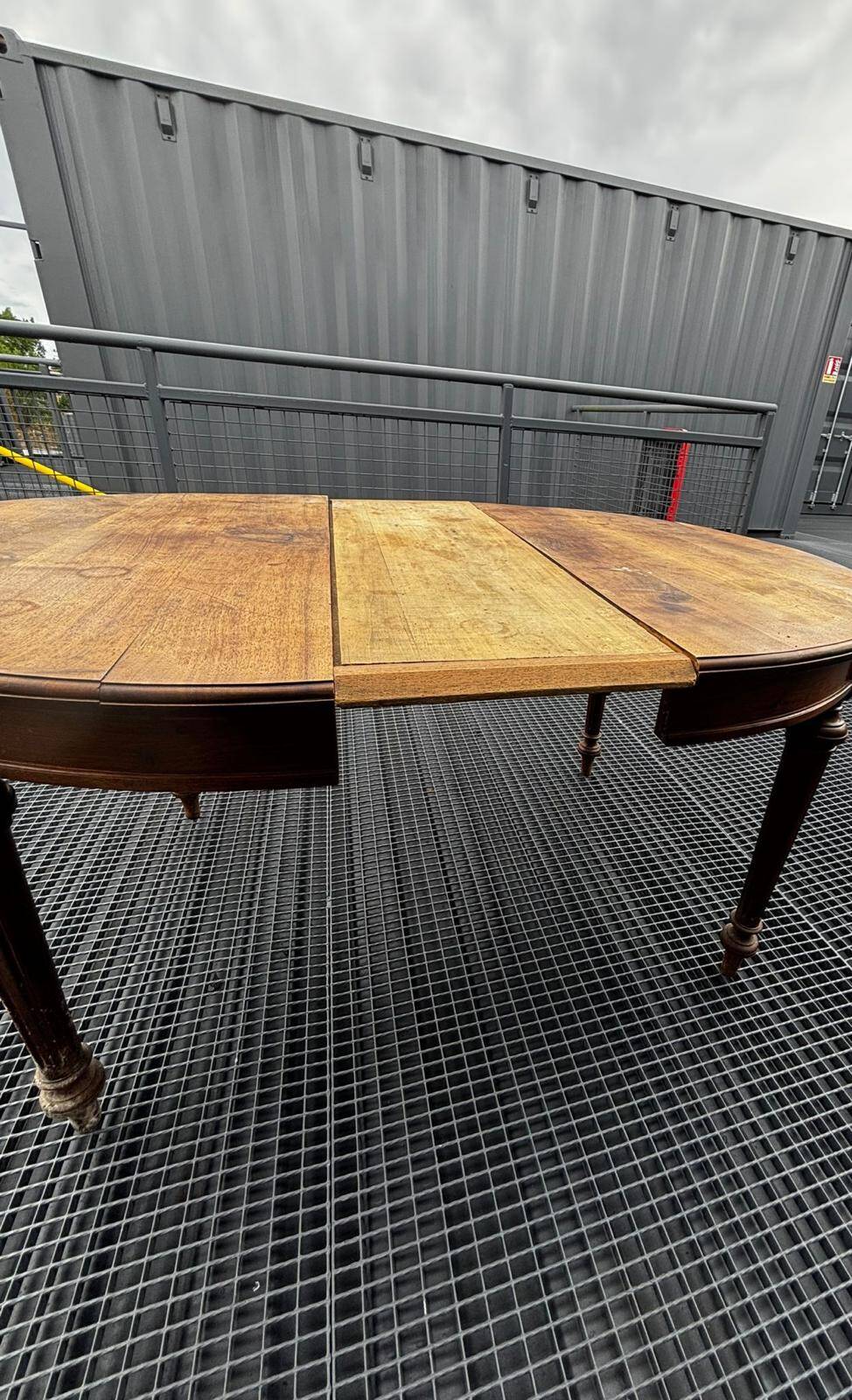 Antique solid wood table – rare model – Louis XVI style (circa 1920)