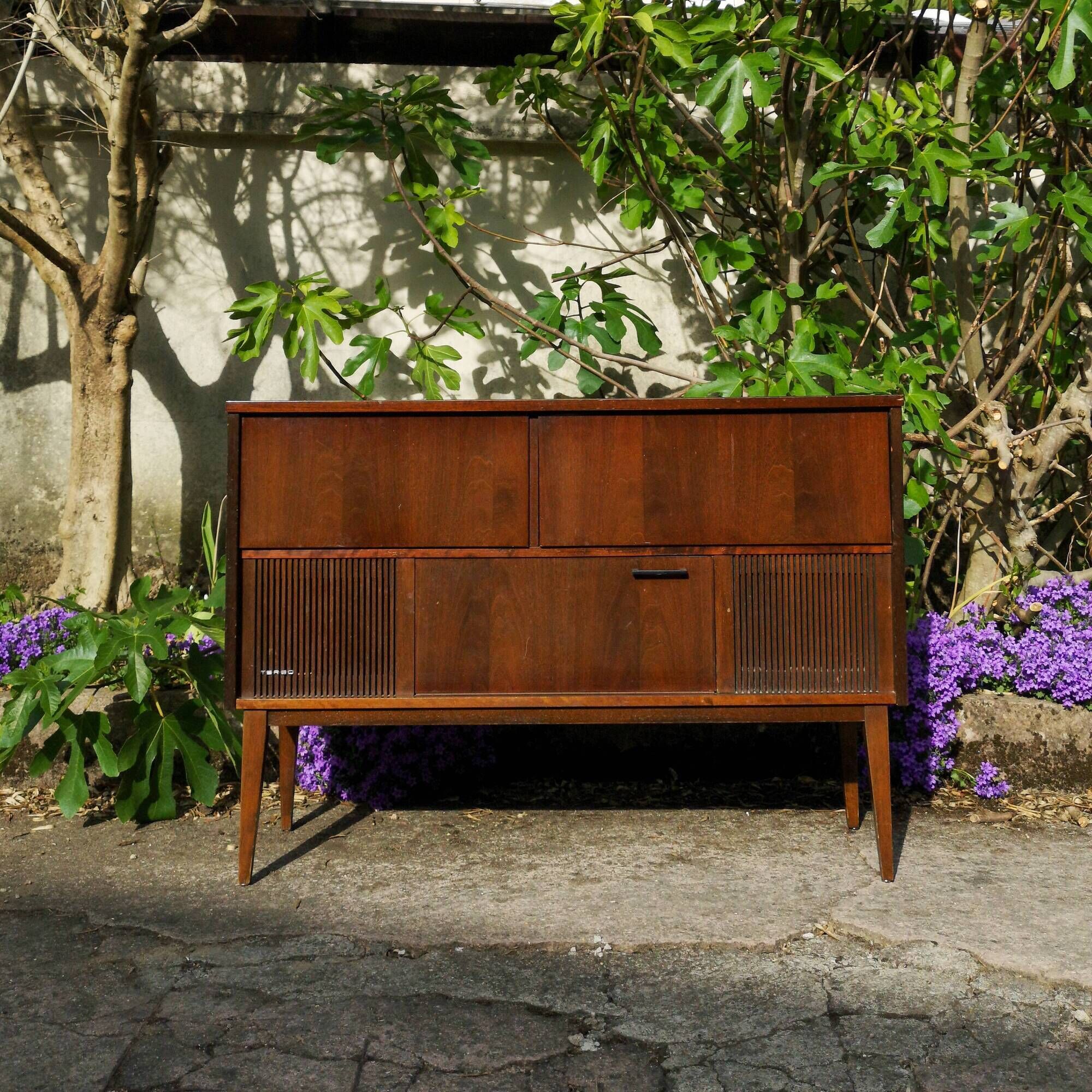 Grundig radio and record player furniture in the 1960s