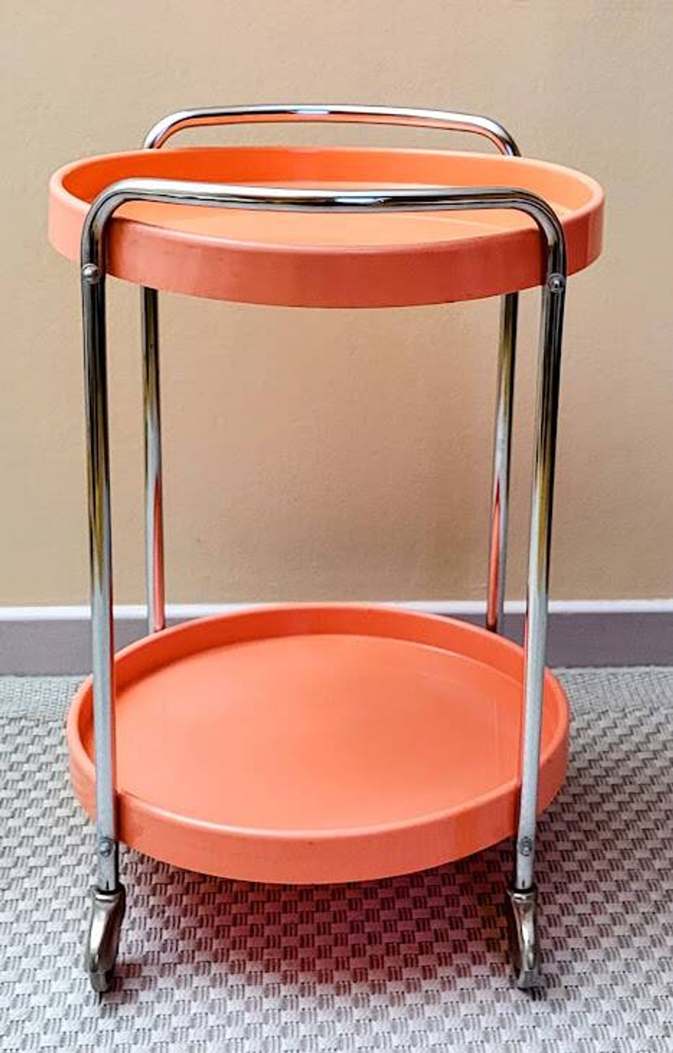 Desserte, chariot bar orange vintage