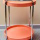 Vintage orange bar cart