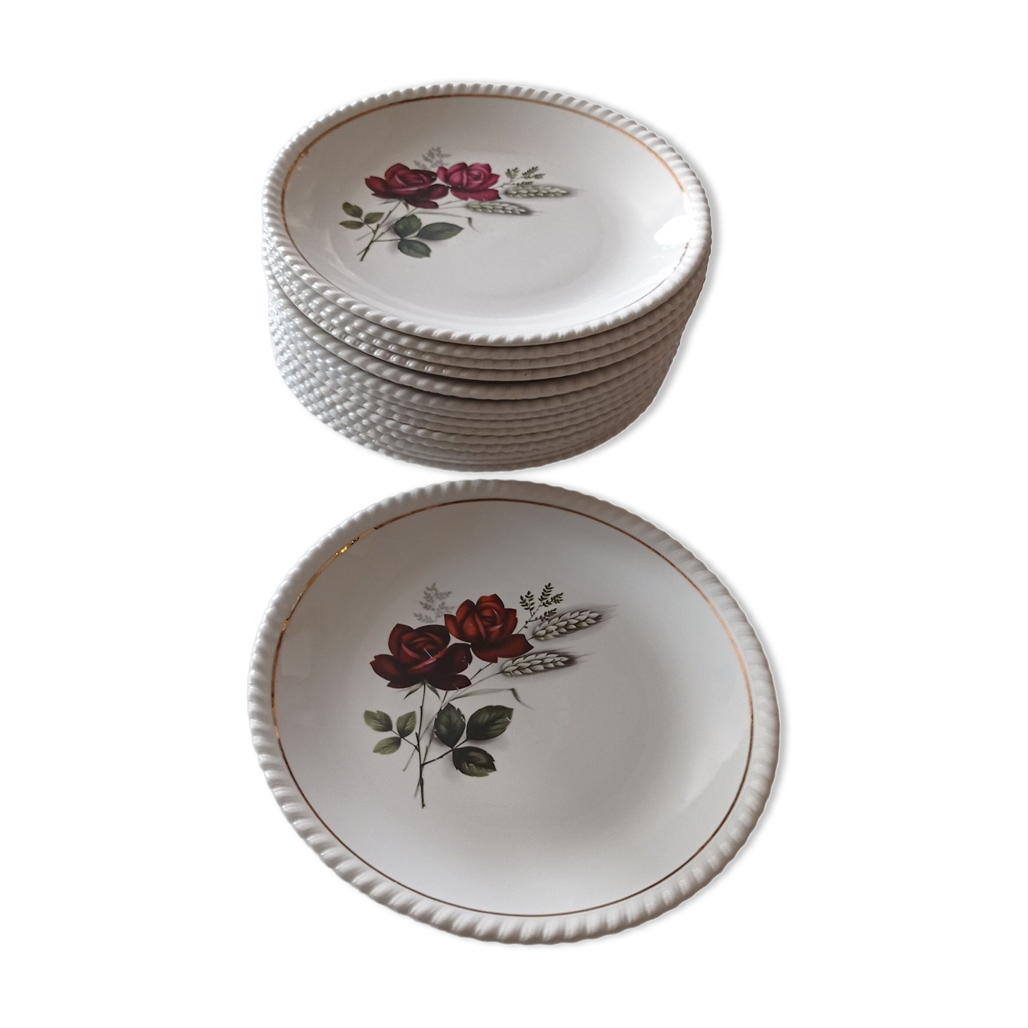 Set of sixteen flat plates