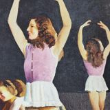 Painting on canvas former ballet dancers signed