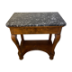 Walnut console and marble restoration tray