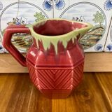 Old ceramic jug pitcher Asian oxblood China Chinese 19th