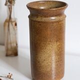 Vintage stoneware vase signed