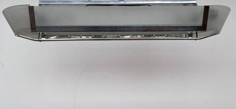 XXL design Chrome Bauhaus Chandelier or pendant - 1940s / Czechoslovakia