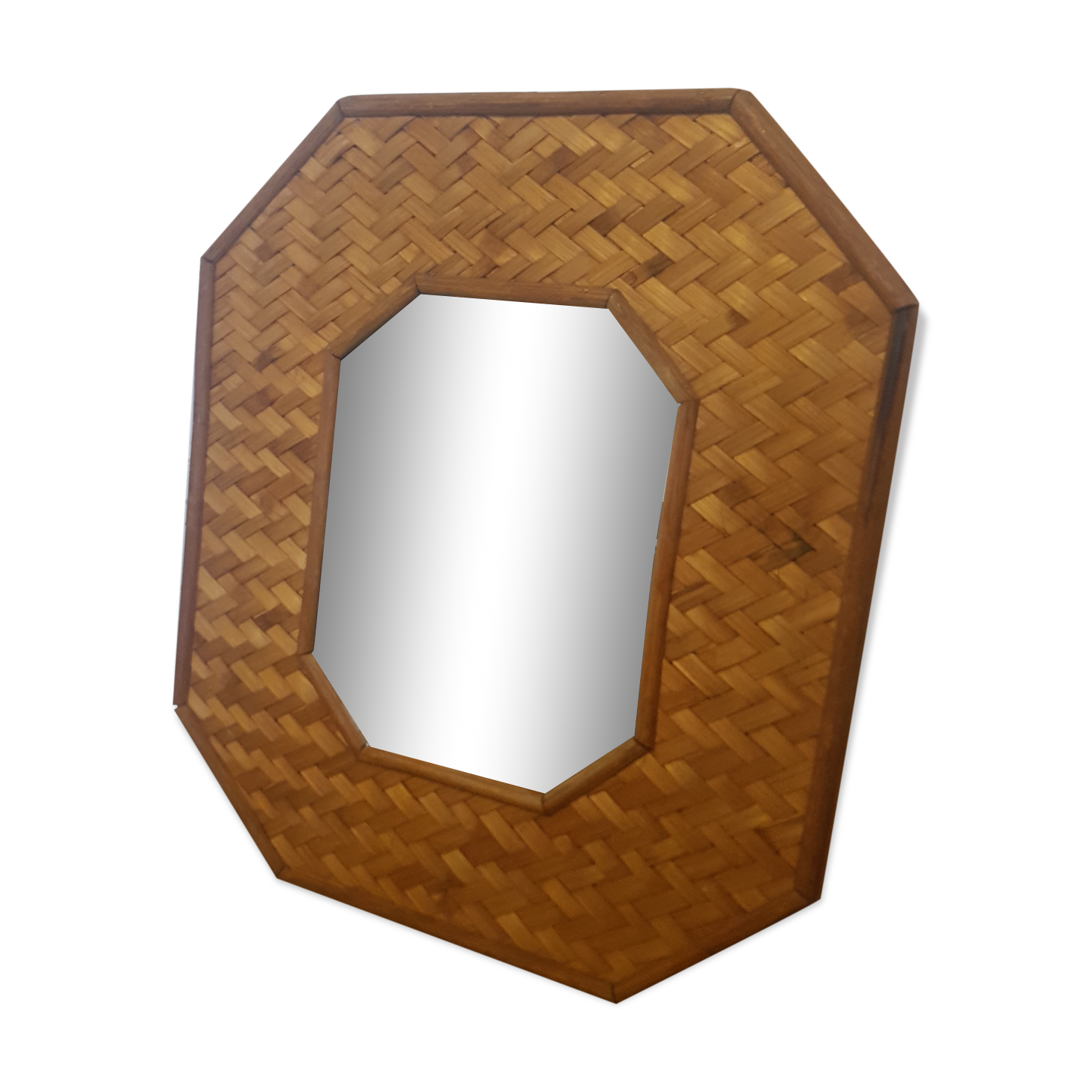 Rattan mirror