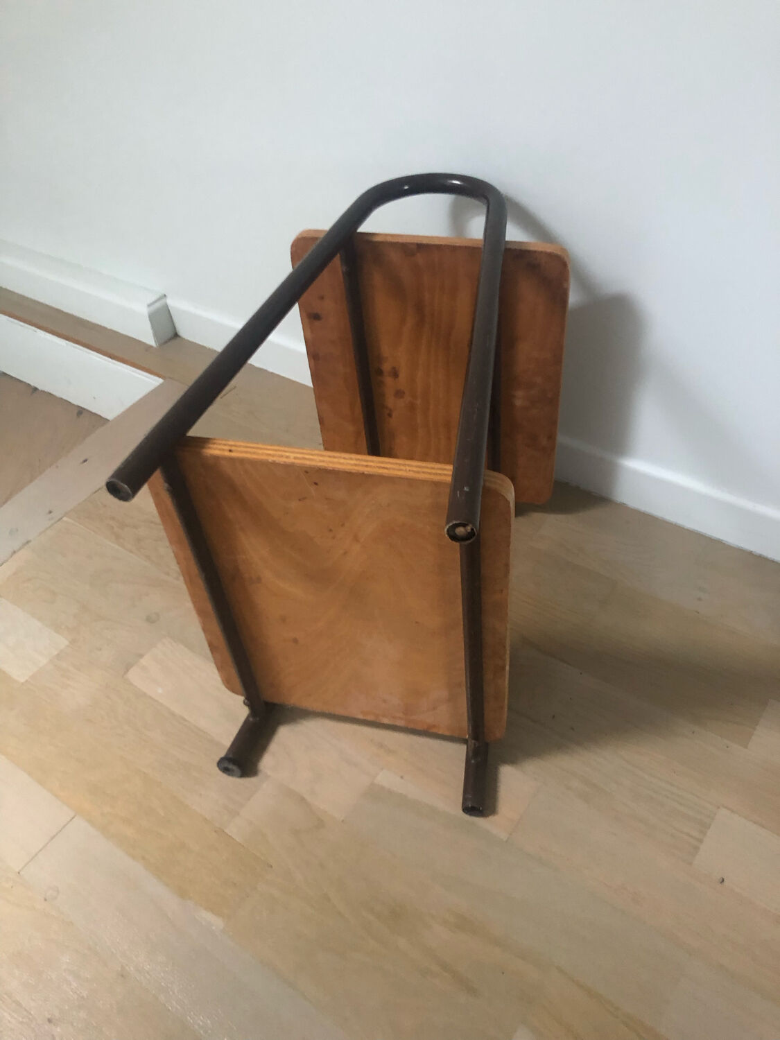 Table d’appoint bois et fer