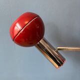 Vintage Wilko Eyeball Floor Lamp in Bordeaux Red | Space Age Lamp