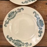 Series of 2 old flat plates "Longchamp"