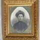old photo portrait in golden frame (54x62 cm), 1910