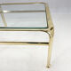 Table basse, laiton & verre, Mauro Lipparini  1970's, italie