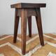 Vintage solid oak stool