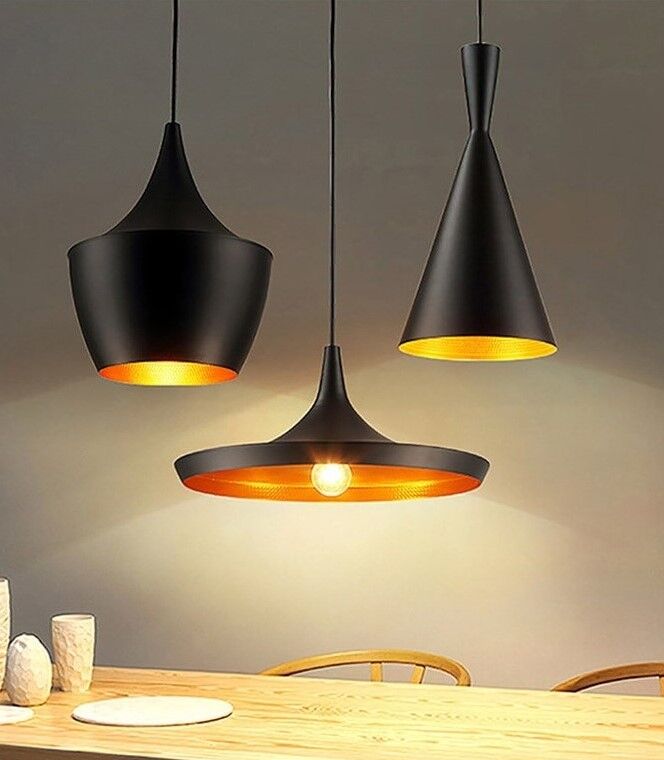 Suspension métal noir et or Selency