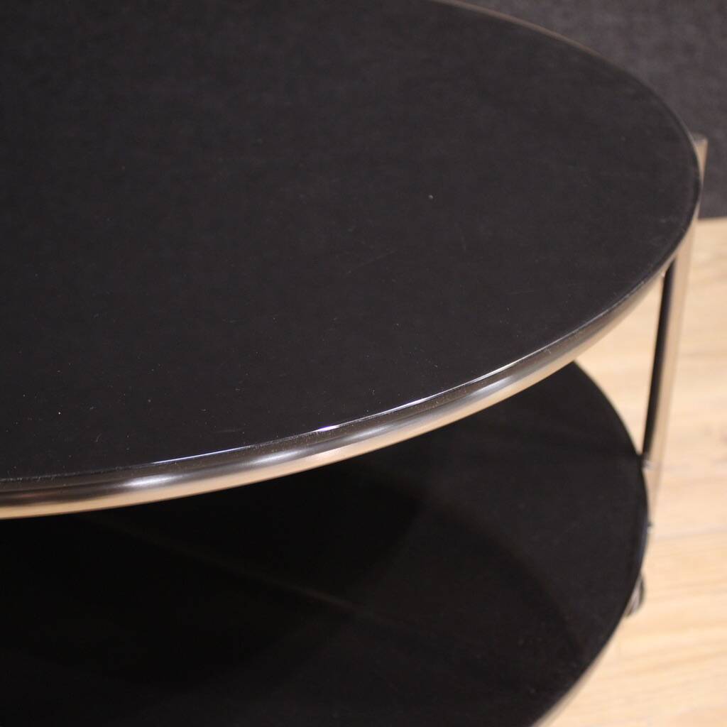 1980s coffee table on casters