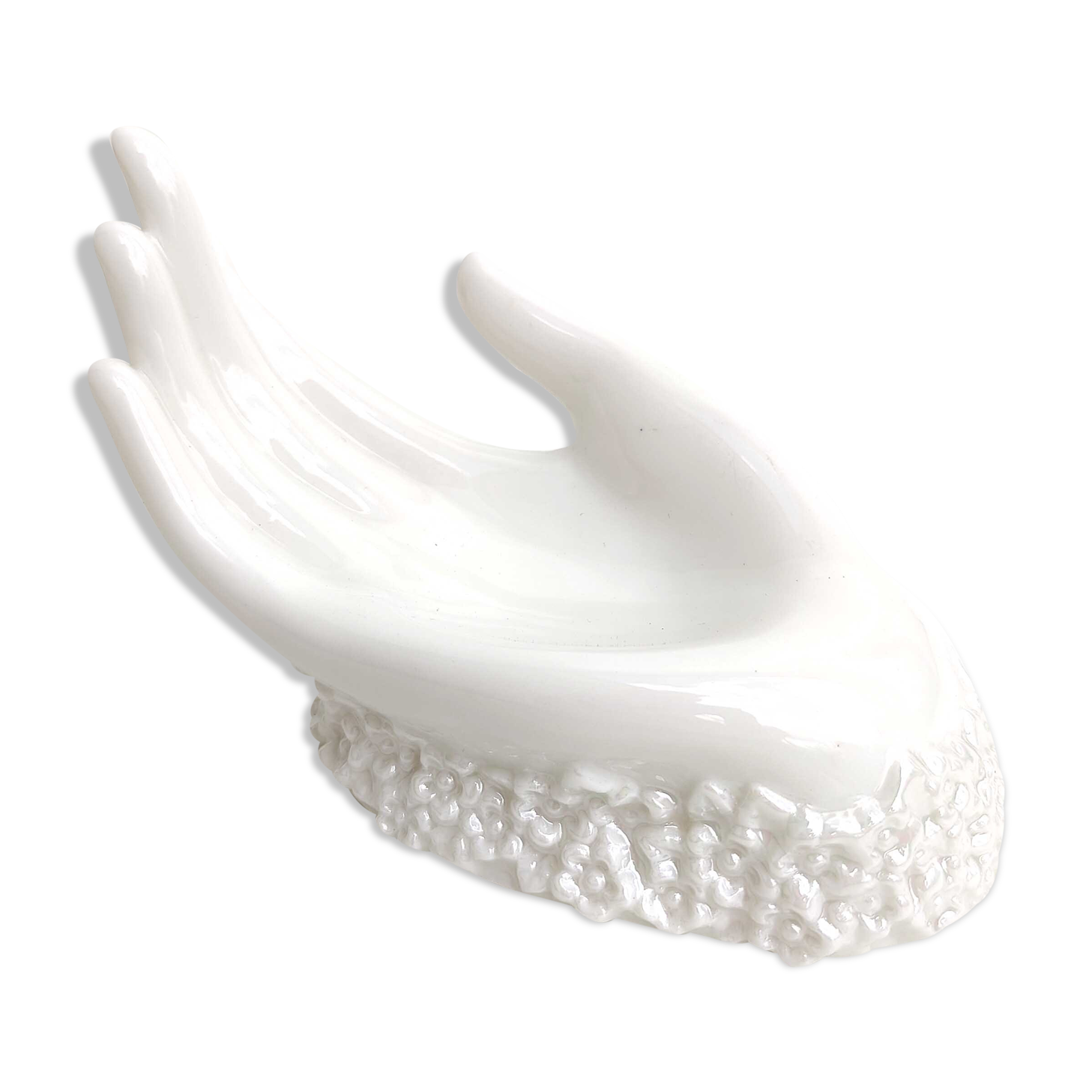 Hand soap holder and porcelain jewelry