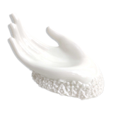 Hand soap holder and porcelain jewelry