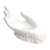 Hand soap holder and porcelain jewelry