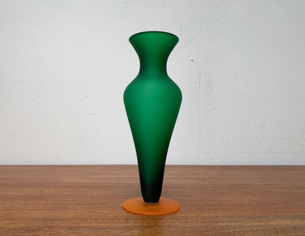 Glass vase from the Italian Satinato series attributed to Carlo Moretti, 1970s.