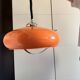Suspension Space Age orange attribuée à Dijkstra Lampen