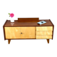 Lowboard, petit meuble de hall avec tiroirs, érable rayé, années 1960