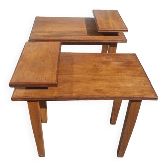 Pair of small vintage tablet tables