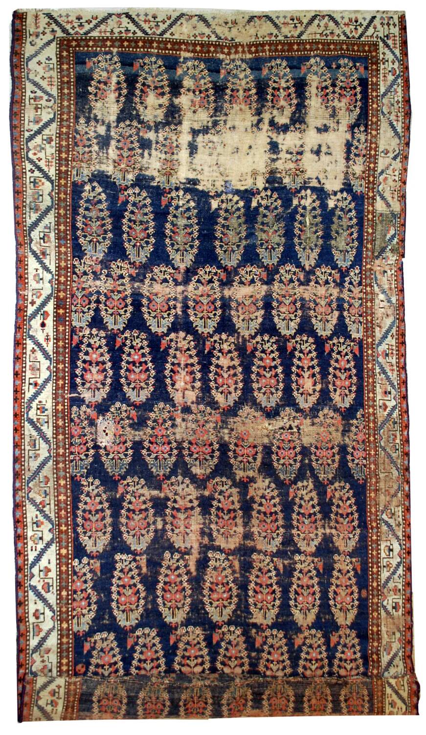 Tapis couloir antique fait main collectible du Nord-Ouest persan 5,2' x 10,7' (158 cm x 326 cm) années 1830 - 1B549