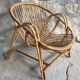 Vintage armchair basket or rattan shell - 1960