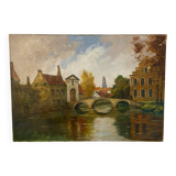 View of Bruges signed Mascart