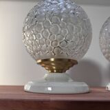 Pair of vintage globe wall lights