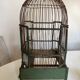 Octagonal bird cage made of wood and wire around 1920