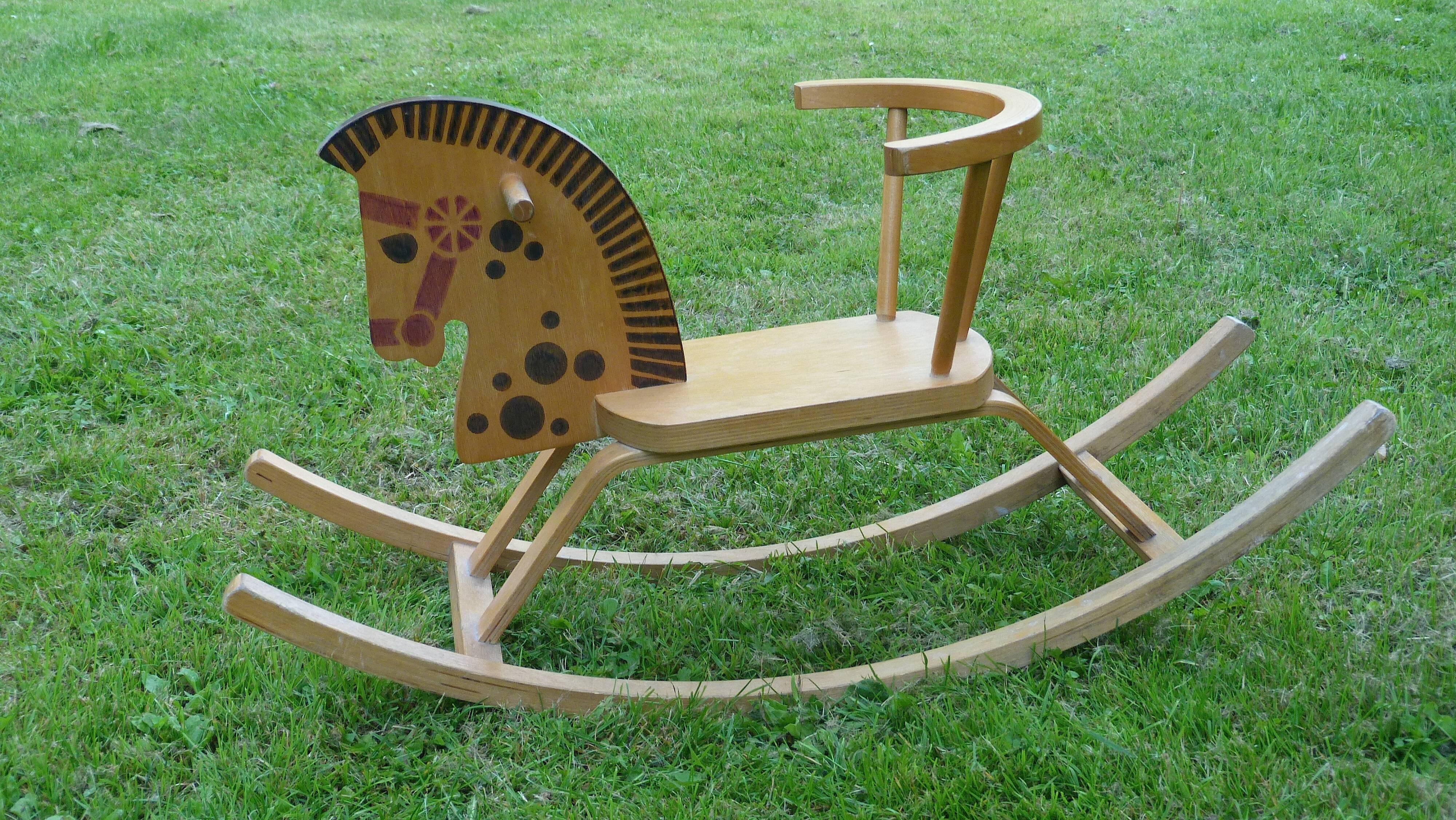 Wooden rocking horse