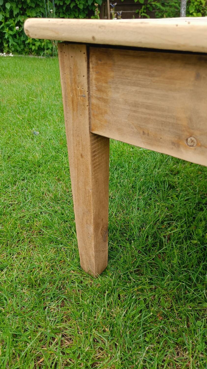 Raw wood coffee table