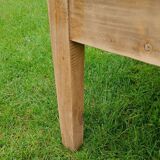 Raw wood coffee table