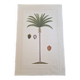 La Roche Laffitte (Born in 1943) - Watercolour drawing on silk - Palm tree