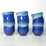 Set of 6 ceramic coffee cups