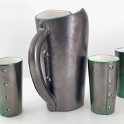 Pitcher and 6 vintage glasses 1960