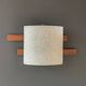 Pair of teak wall lights