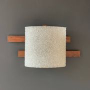 Pair of teak wall lights