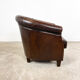 Vintage dark brown sheep leather clubchair rijsbergen