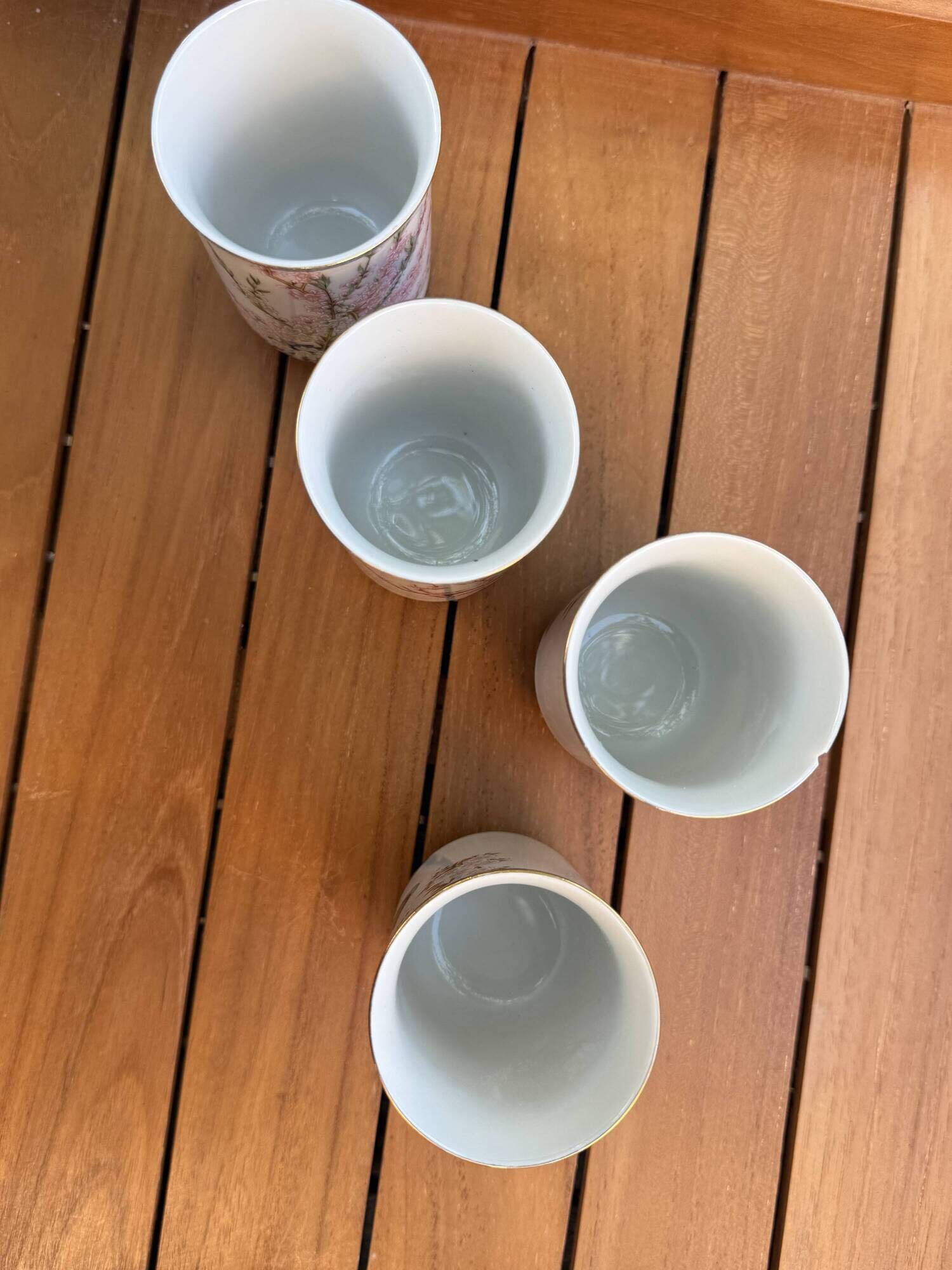 4 tasses japonaises Franklin Porcelain – Édition limitée 1981