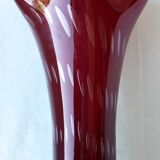 Red glass vase